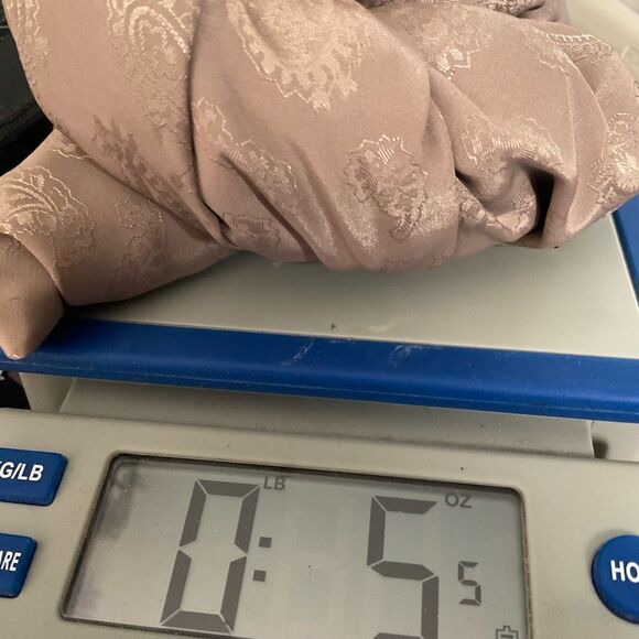 VTG Donaldsons Silky Blouse Womens sz 16 Taupe Paisley DeAttached Tie Mint Korea - Picture 8 of 9